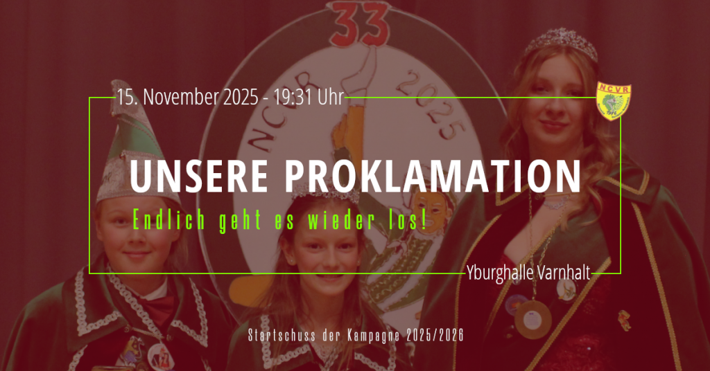 Einladung zur Proklamation 2025