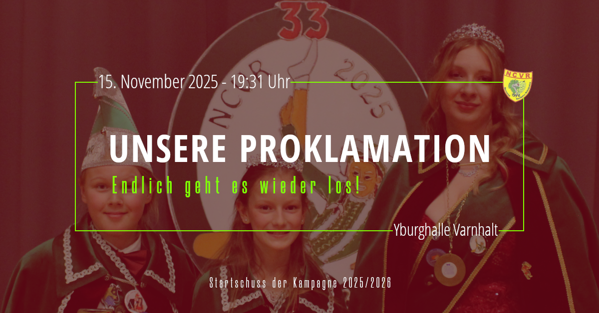 Einladung zur Proklamation 2025