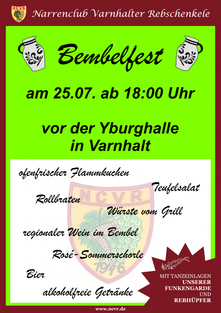 Poster: Bembelfest 2025 des NCVR e.V.